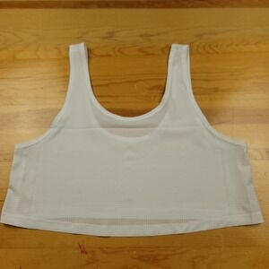 Alo Yoga White Perforated Cropped Tank Top Athletic Athleisure Cover